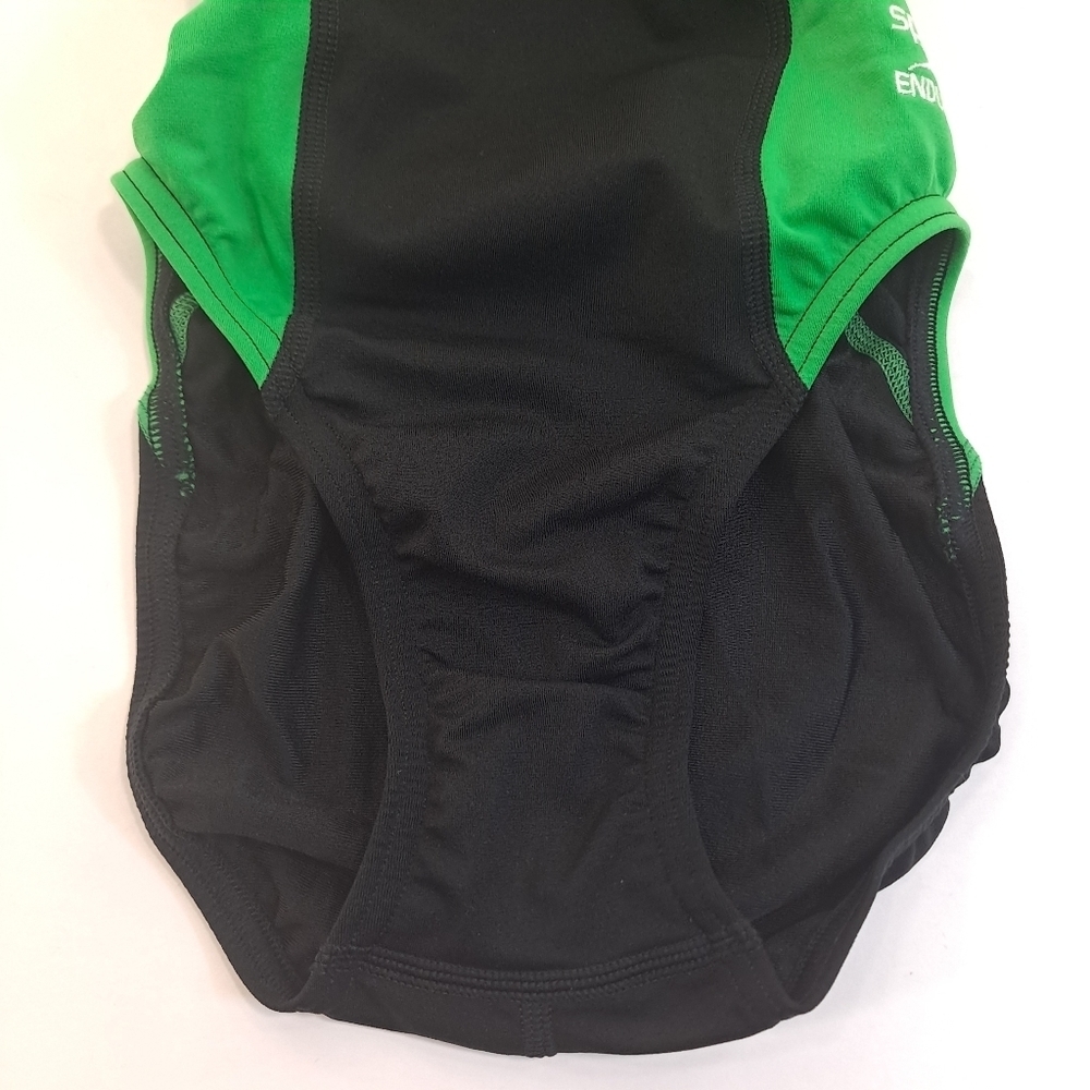 Speedo Womens One Piece Swimsuit Endurance+ Super Pro Team Black Green Sz 22 XXS - Picture 8 of 16